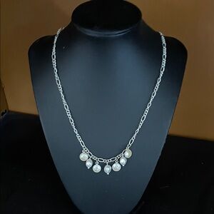 Elegant Silver Pearl Necklace